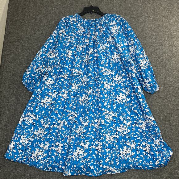 DRAPER JAMES Kellie Babydoll Mini Dress in Bluebell Shadow Size 2X - Picture 2 of 6